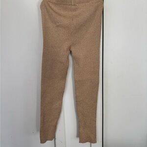 Zara Kids gold glitter Ribbed Leggings
